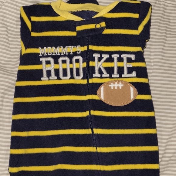 5/$25 Carter's "MOMMY'S ROOKIE" Footies Size 3-6m - Picture 6 of 6